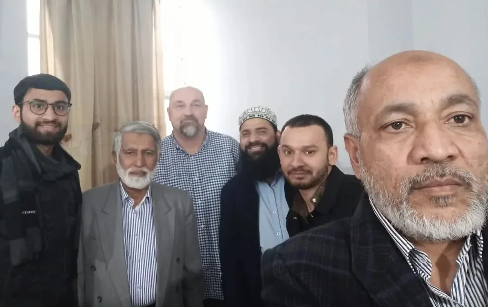 Group photo with Mr. Clark and the Father & Sons team