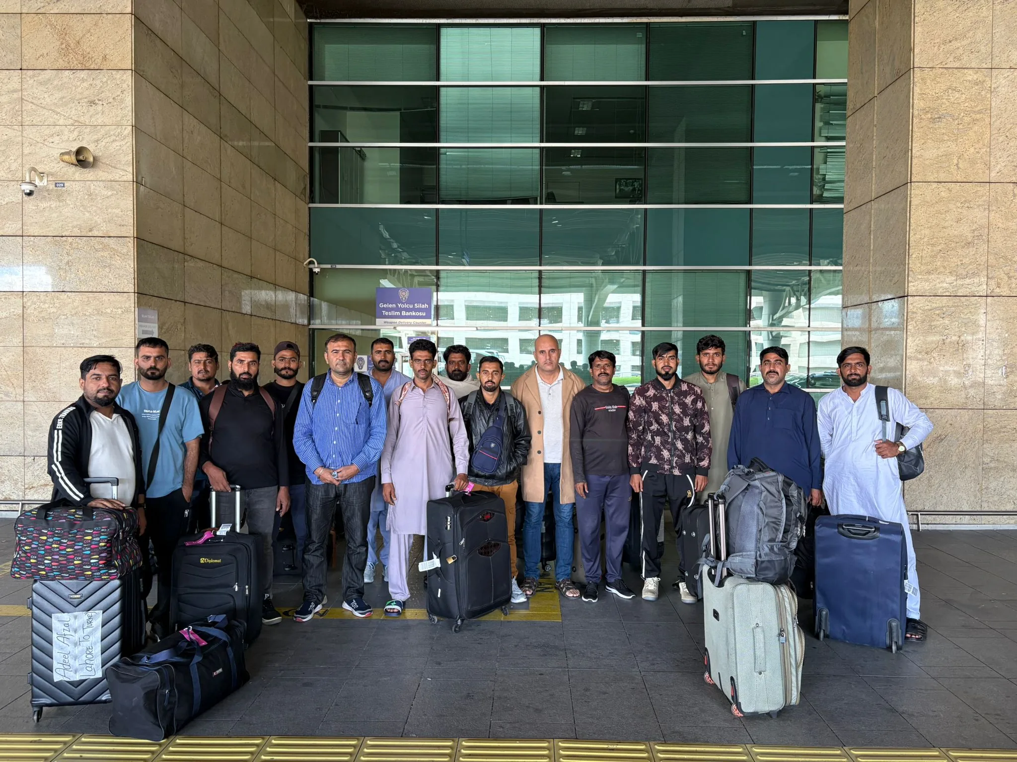 Job holders at the airport